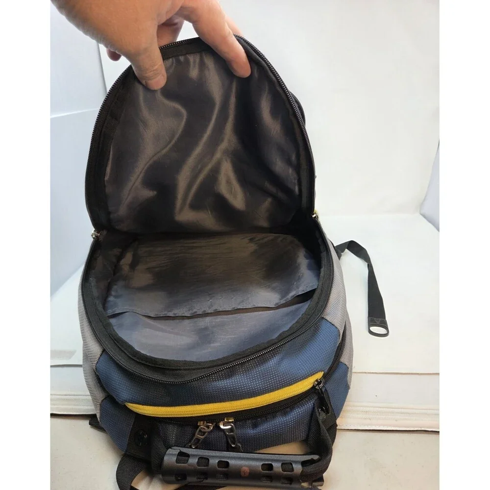 SwissGear Wenger Skyscraper Laptop Backpack Navy Blue Gray Multi Pocket 600726